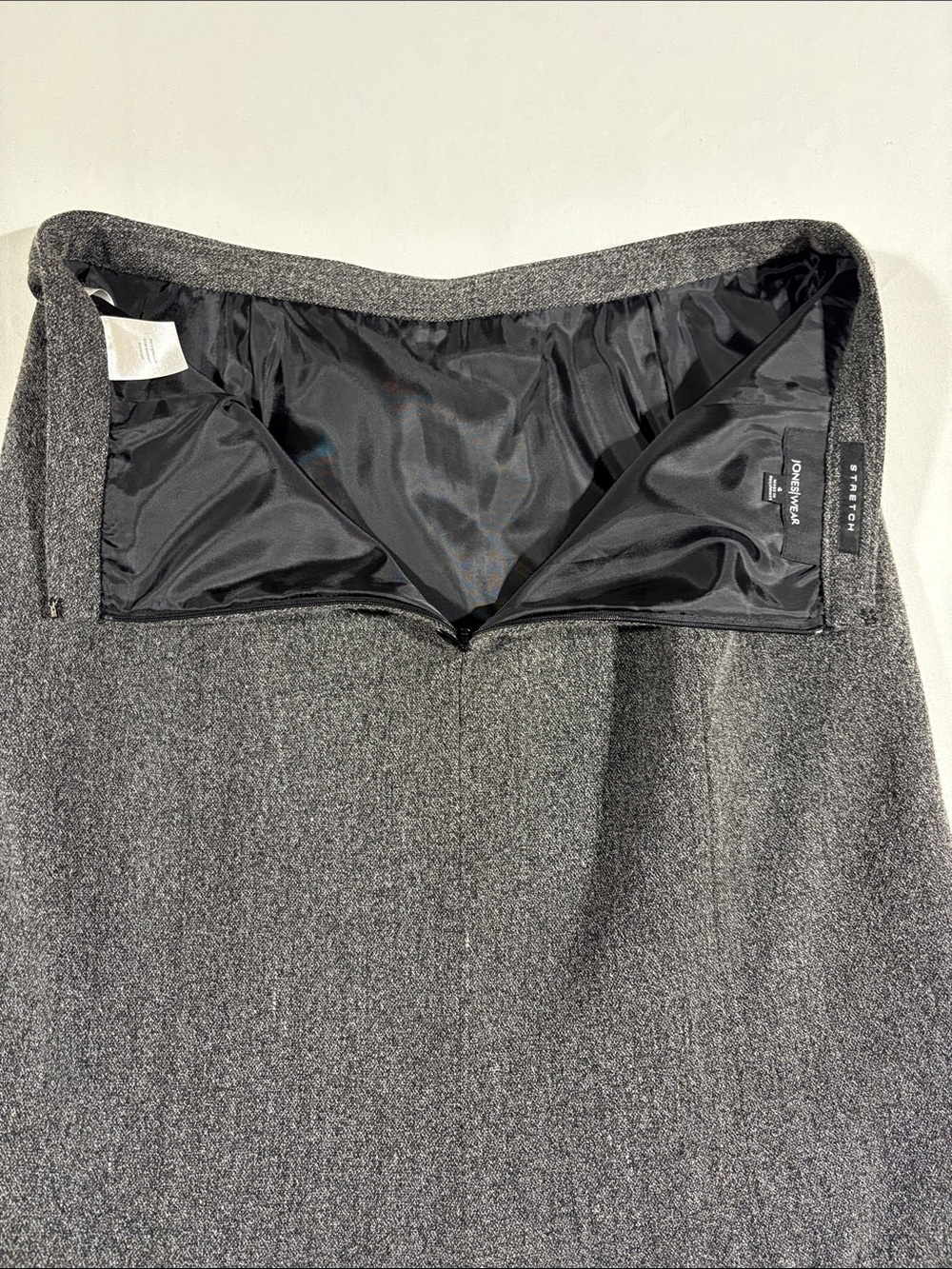 Jones Wear Gray A-Line Flared Midi Skirt - Picture 14 of 14